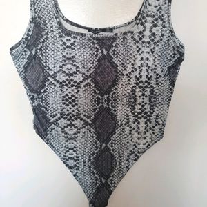 Snake Skin Print Bodusuit